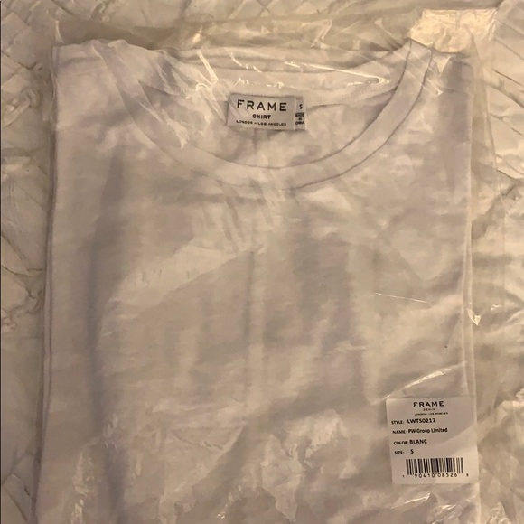 NWT Frame Denim White Short Sleeve Tee Shirt S - Picture 3 of 6
